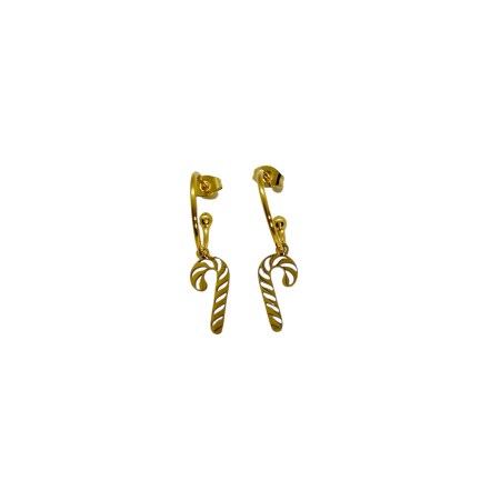 earrings steel gold hoops with sticks1